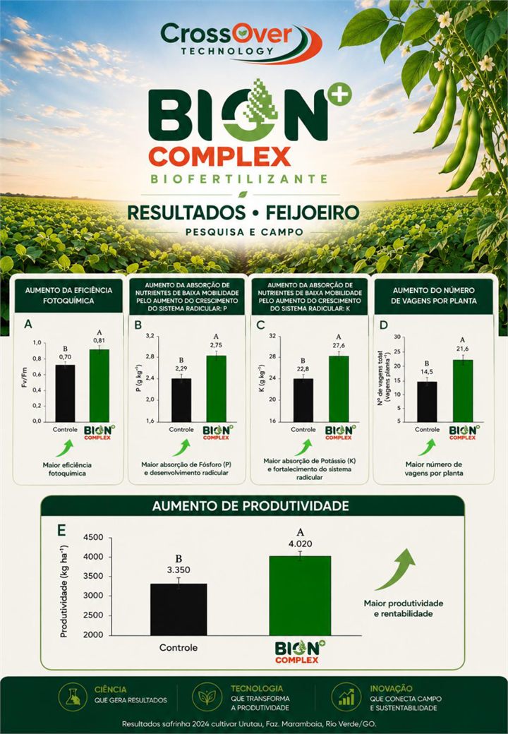 Resultados de feijoeiro com Bion+Complex